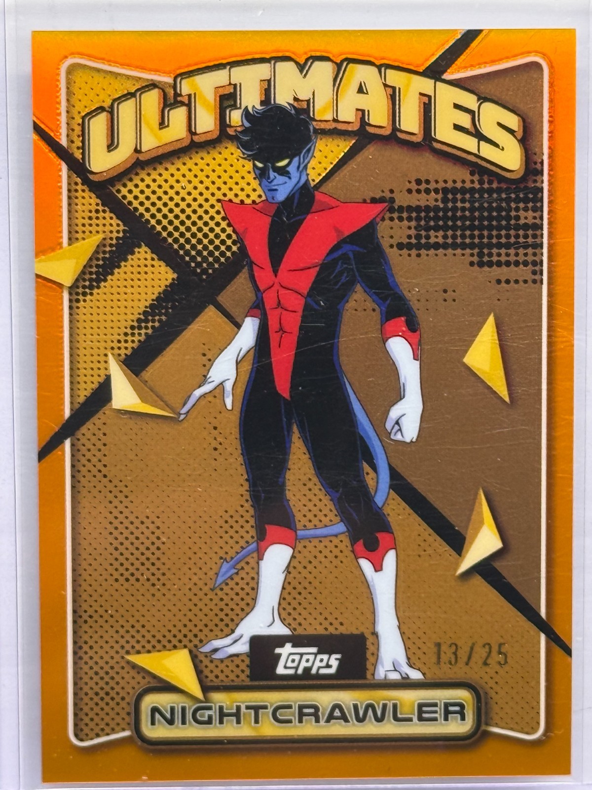 2025 Topps Finest X-Men '97 #77 NIGHTCRAWLER Ultimates Orange Parallel Card /25