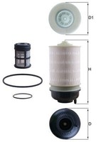 Kraftstofffilter Mahle KX 581KIT Filtereinsatz 116,6Mm FüR Mercedes Arocs Actros