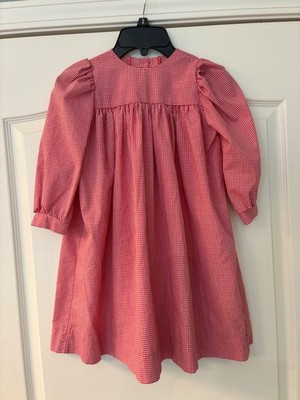Lumpasugar Girls Red White Gingham Dress Long Sleeve Boytique Classic Size 4T