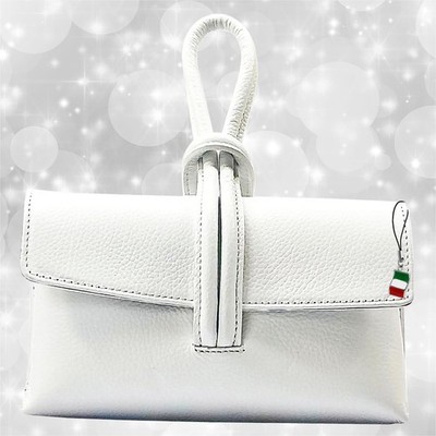 Tasche weiß Leder klein 23x13x6cm Florence Damen OTF834W