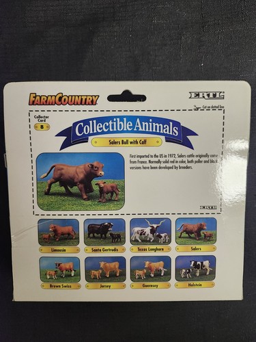 Vintage 1997 Ertl Farm Country Salers Bulle mit Kalb #4726 NEU!! - Bild 3 von 5