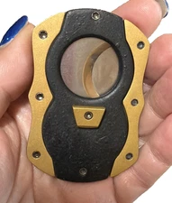 Colibri S-Cut Club Macanudo Cigar Cutter Black Gold Guillotine Tobacciana