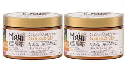 2 Pack: Maui Moisture Curl Quench + Coconut Oil Hydrating Curl Smoothie 12 Oz