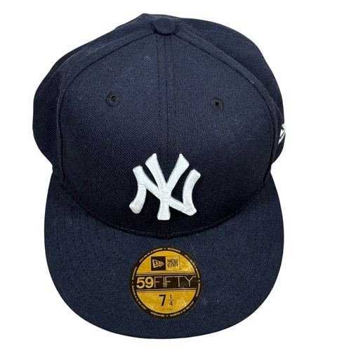 New York Yankees Hat Cap, Cooperstown Collection, New Era 5950, 100% Wool, 7 1/4 - Picture 3 of 8