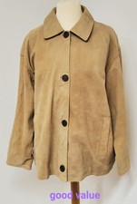 Giacca/cappotto donna scamosciato Pull and Bear taglia UK L colore beige sabbia