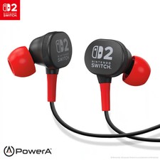 PowerA - Wired Earbuds for Nintendo Switch 2 - Black