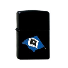 Zippo Feuerzeug Hamburger SV schwarz matt Flagge HSV