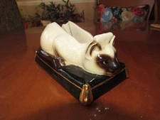 Vintage Takahashi Siamese Cat Ceramic Tape Dispenser Desk Japan San Francisco
