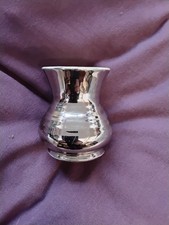 Silver Lustre and Pale Yellow Bud Vases, Braunton Pottery, North Devon,1930s