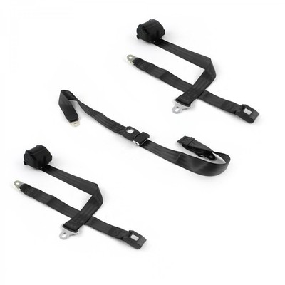 Ford Truck 1948 - 1952  Standard 2pt BK Retractable Bench Seat Belt Kit - 3 Belt