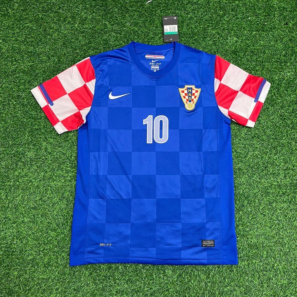 Modric 10 Croatia Jersey 2010 2012 Blue Size XL Retro Football