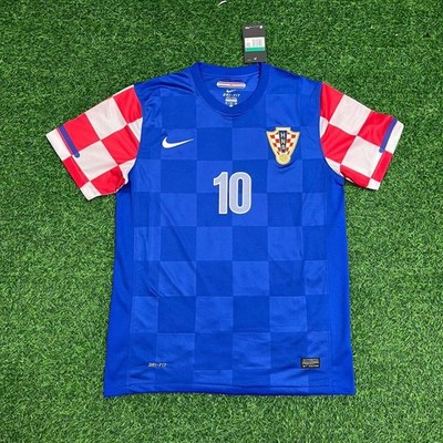 Modric 10 Croatia Jersey 2010 2012 Blue Size XL Retro Football