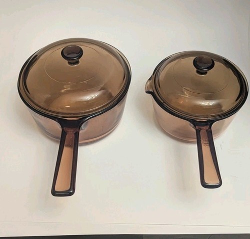 Vision Ware Corning Pyrex ámbar - Juego de 2 ollas con tapas de 1 L y 1,5 L - Imagen 15 de 23
