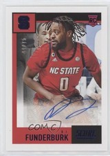 2021-22 Chronicles Draft Picks Score Rookie Blue 44/75 DJ Funderburk Auto 4xw