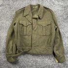 Vintage WWII British Army Wool Field Coat Jacket Size 44 Military