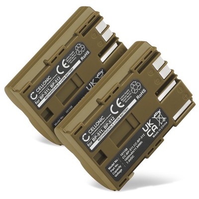 2x Akku für Canon PowerShot Pro1 FV2 IXY DVM ZR10 MV700 (1600mAh) Ersatzakku