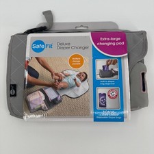 NEW SafeFit Deluxe Diaper Changer Extra Large Changing Pad Gray Pink