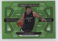 2021 Panini Obsidian Pitch Black Electric Etch Green Flood Luka Doncic #9 15r3