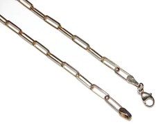 New Paperclip Chain Bracelet solid 14k Yellow Gold Fine Jewelry 585 7" long