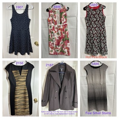 6Pc Women s Dress & Coat Bundle Size 6 Anne Klein AGB H&M ILE Mixed