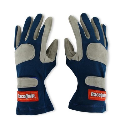 351022RQP SFI 3.3/1 Blue / Gray Nomex Race Gloves - Small