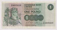 Scotland Bank Clydesdale Ltd. 1 pound, year 1979 VF