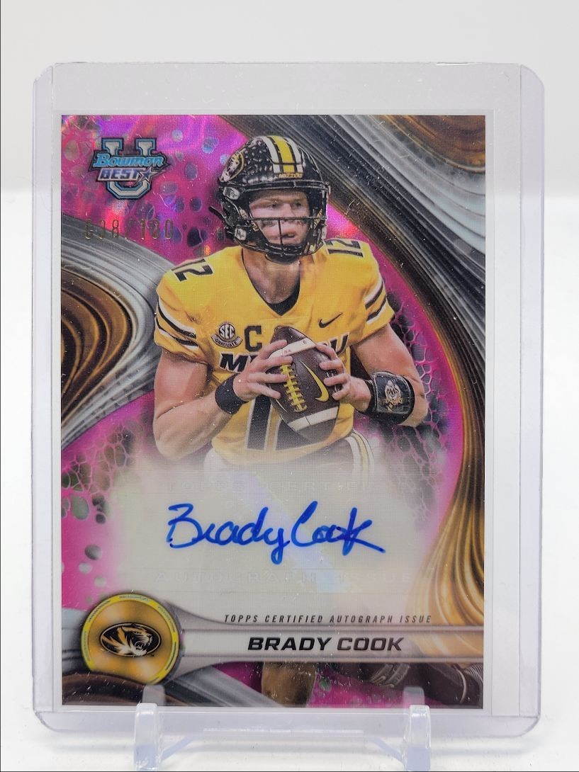 BRADY COOK 2024 BOWMAN U BEST OF 2024 PINK LAVA AUTO /100 Q5835