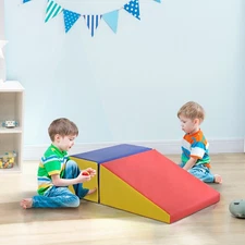 2 Piece Plush Soft Kids Playset, Climb, Crawl, Multi-color