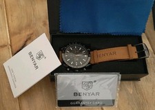 BENYAR Armbanduhr Herren Chronograph Schwarz/Braun inklusive Box