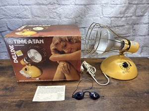 VINTAGE General Electric Deluxe Time-A-Tan Sun Tanner Lamp 1986 GE RSK6A works!