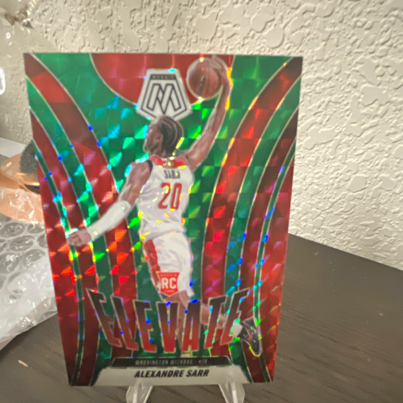 Panini Mosaic 2024-25 Elevate Alexandre Sarr Wizards RC Green Prizm #7