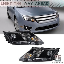For Ford Fusion 2010-2012 Black Projector Headlights Halogen Headlamp Leftright