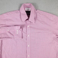 Ralph Lauren Shirt Mens 15.5 Pink Plaid Dress Button Up Long Sleeve