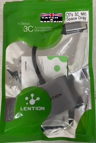 Adaptador LENTION USB C a HDMI y VGA, salida HDMI AV digital (K74) - Imagen 4 de 7