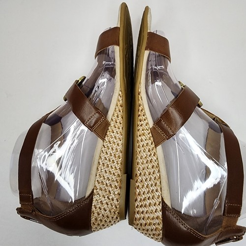 EASYSPIRIT Maylyn Brown T-Strap Gladiator Low Wedge Sandals 7.5M - Picture 5 of 9