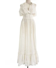 Hemant & Nandita NWT Juhi Long Dress with Slit Size XS in Solid White