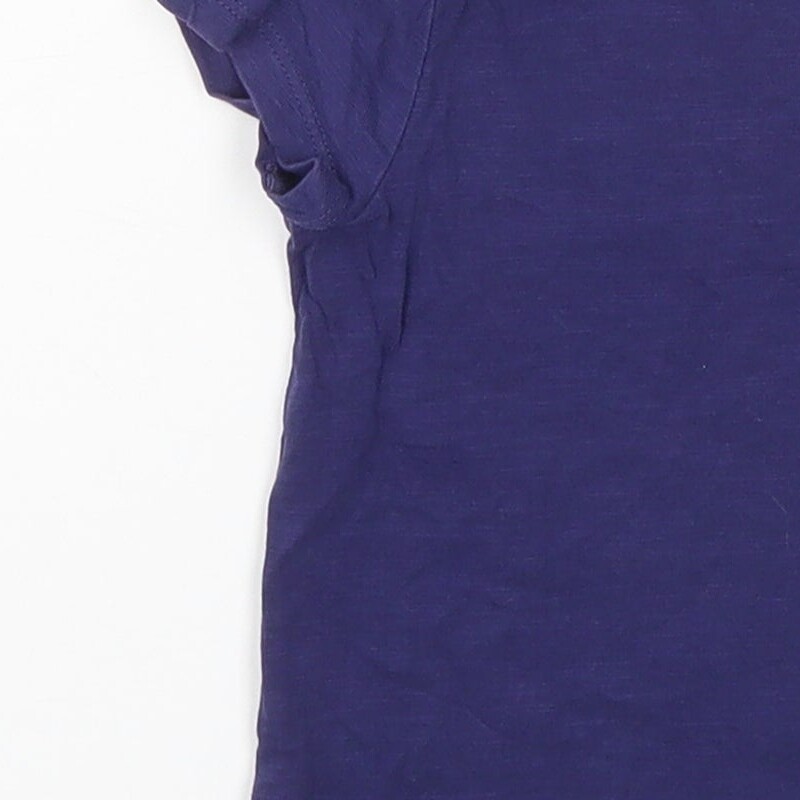 T-shirt Basique F&F Fille 2-3 Ans – Bleu Floral Manches Longues – 100% Coton