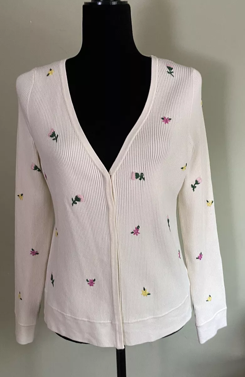 Favorite Daughter, The Athena Embroidered Floral Rib Cardigan ,women,Size XL