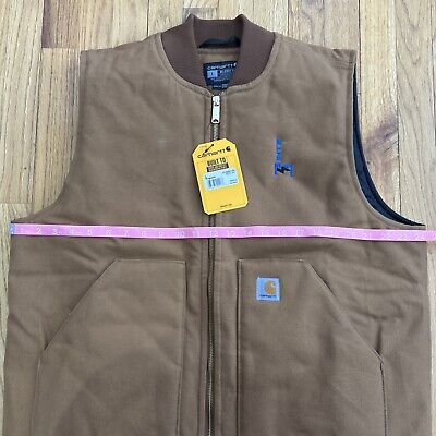 Carhartt Men's Arctic-Quilt Lined Duck Vest - Brown, Large Carhartt Men's Arctic-Quilt Lined Duck Vest - Brown, Large