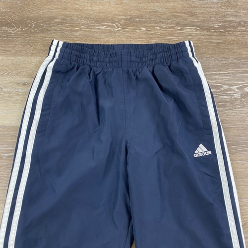 ADIDAS Stretch Waist Blue Activewear Track Pants Boy's Size Medium - Picture 5 of 11