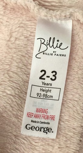 Girls Hooded Fleece Dressing Gown Age 2-3 - Picture 3 of 3