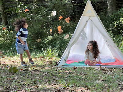 Ozark Trail Kids Teepee Tent 5'x5' Play Tent with Mesh Window for