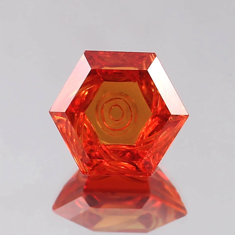 Piedras preciosas sueltas talladas de zafiro naranja Fanta natural de Ceilán de 12,80 quilates Foto 2 de 4