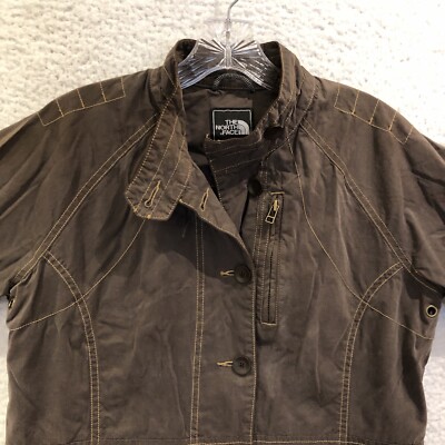 The North Face Brown Banded Collar Jacket Women's Size Large | eBay