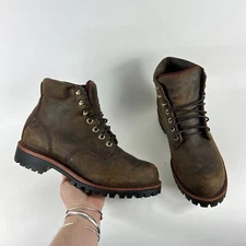 Chippewa LLBean Katahdin Iron Works men’s size 8 brown waterproof leather boots