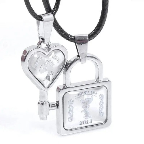 A Couple Titanium Steel Valentine's Day Pendant Cross Amulet Leather Necklace - Picture 16 of 24