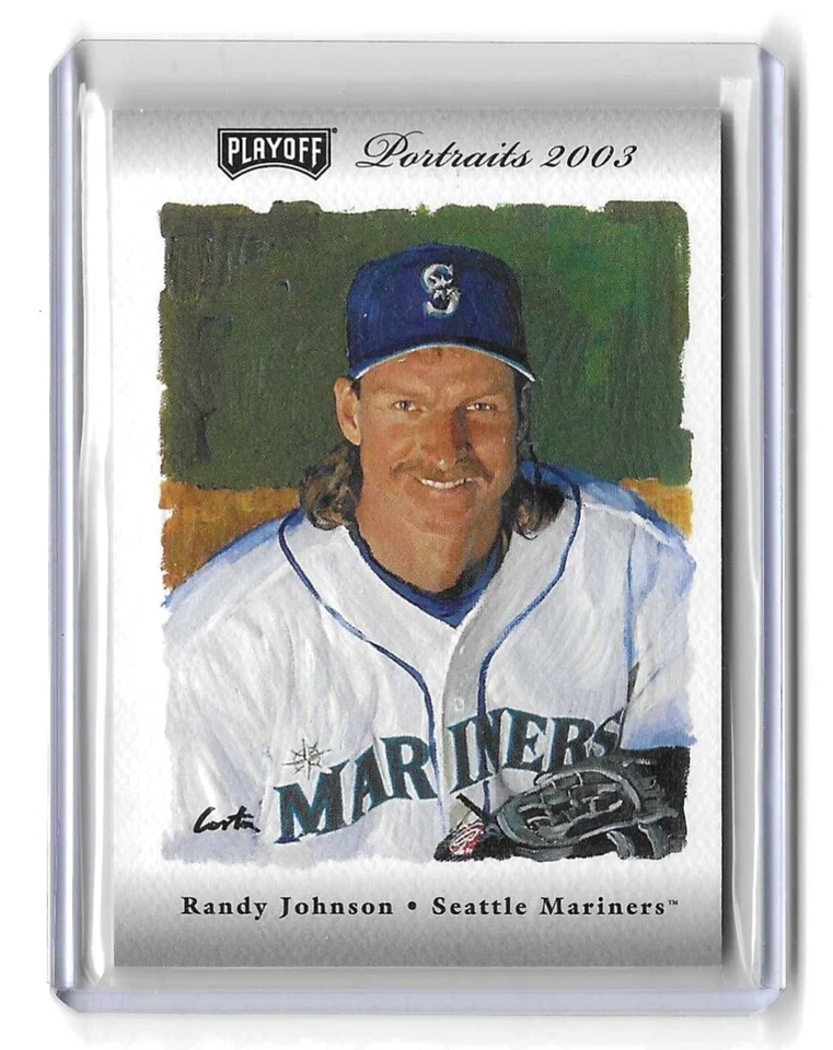 RANDY JOHNSON 2003 Playoff Portraits No138 ФУТБОЛКА РЕЛИКВИЯ Seattle Mariners - Изображение 2 из 2