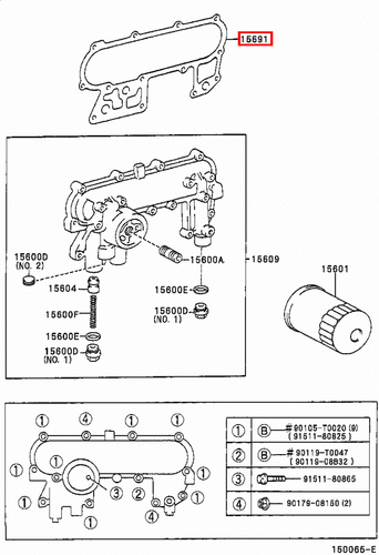 Genuine Hilux LN107 LN106 LN105 2L 3L Oil Filter Bracket Cooler Cover Gasket - Picture 16 of 20