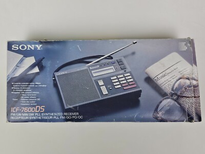 PARTS/REPAIR Sony ICF-7600DS Synthesized Receiver Radio In Box w