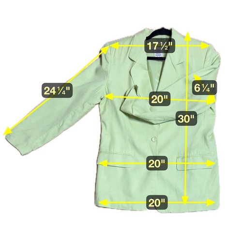 Vtg Y2K Linen Blend Pistachio Green Skirt Suit Size 12 Professional Office Wear - Picture 6 of 6
